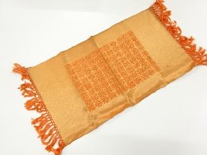 アンティーク　百寿模様織出しテーブルセンター